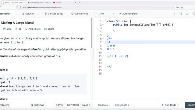[Java] Leetcode 827. Making A Large Island [Search #9] смотреть онлайн