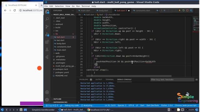 Multi-Ball Pong Game Flutter , Bangla Tutorial смотреть онлайн