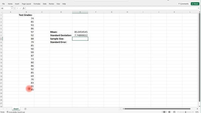 Standard Error, Mean, Standard Deviation - Excel смотреть онлайн