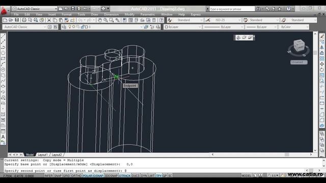 How to create a 3D model of a part using AutoCAD 2011 part 5 смотреть онлайн