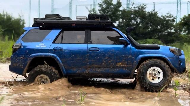 1/10 Scale RC:TOYOTA 4RUNNER(3D Printed Body/SCX10 II/RC4WD Wheels/Tires) Muddy Off-road Driving. # смотреть онлайн