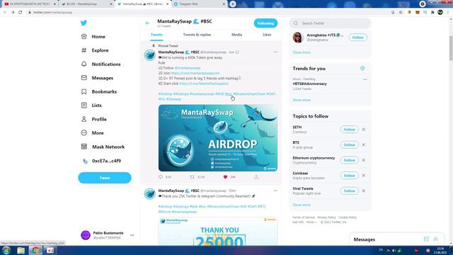 MantaRaySwap Airdrop - Получите 50 MRAY Tokens / Криптовалюта / Crypto / Defi / BSC / Yield Farm смотреть онлайн