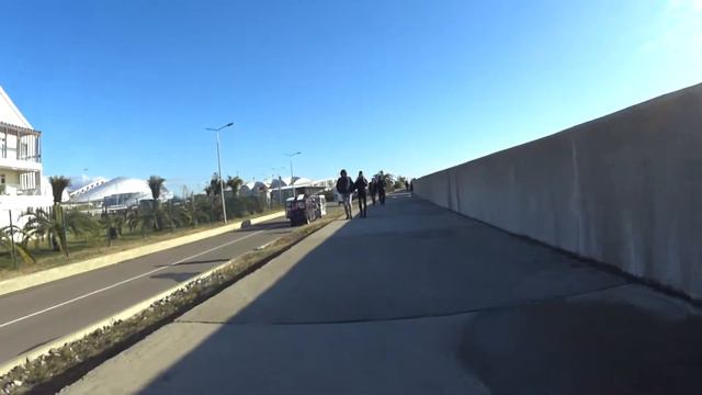 Адлер-Имеритинская набережная, велопрогулка 4февраля. смотреть онлайн