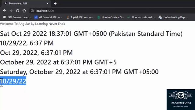 26 | Date Pipe In Angular | Angular Pipes | Pipes In Angular | Angular Tutorial (Hindi/Urdu) смотреть онлайн