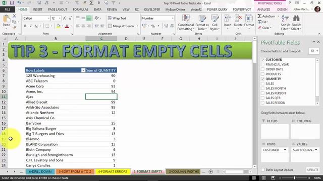 10 Excel Pivot Table Tips to Make You an Excel Expert | Excel Tutorials смотреть онлайн
