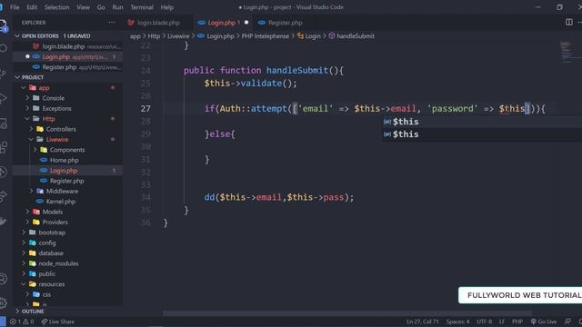 #6 Login Logout User | Laravel Livewire Single Page Application With Login System смотреть онлайн