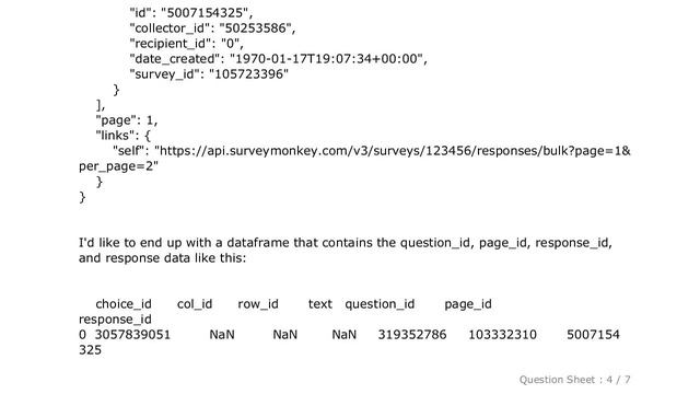 Pandas : Using pandas and json_normalize to flatten nested JSON API response смотреть онлайн