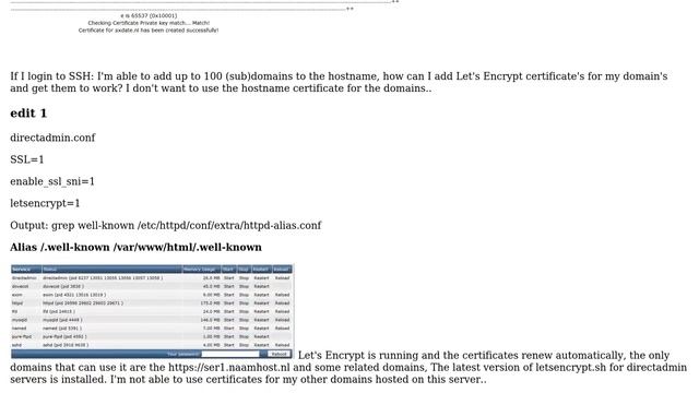 Let's Encrypt for hostname and related domain(s) is working, SSL not working for other domains... смотреть онлайн