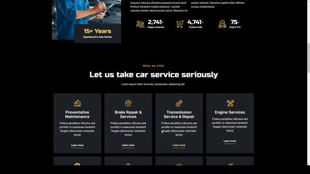 Mecha - Car Repair and Auto Service Elementor Template Kit car mechanic auto смотреть онлайн