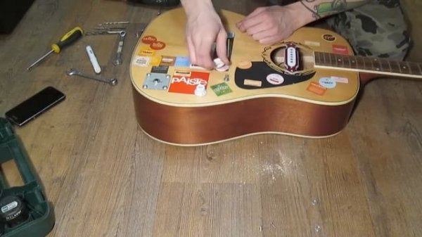 Обзор и установка звукоснимателя для акустической гитары. Aliexpress