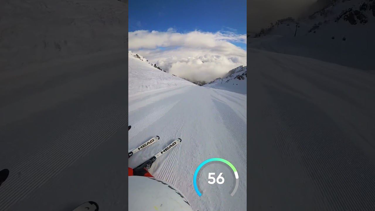 Любимая красная трасса на РозаХутор #ski #snowboard #розахутор смотреть онлайн