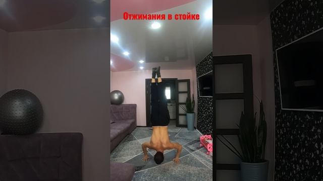ОТЖИМАНИЯ в стойке на руках 9 раз #стойканаруках смотреть онлайн