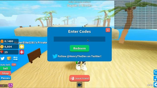 ВСЕ КОДЫ НА Treasure Hunt Simulator!!!!! смотреть онлайн