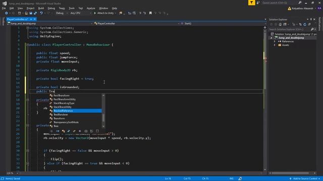 2D прыжок / двойной прыжок для платформера - Unity легко смотреть онлайн