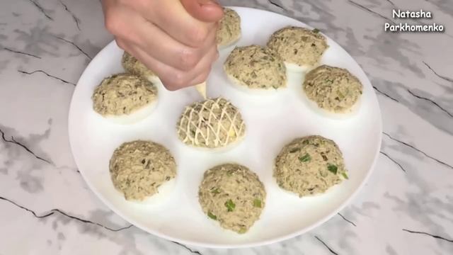 ХИТ 3 Закуски на Новый Год Фаршированные Яйца с Идеальной Начинкой / Snacks for the New Year смотреть онлайн