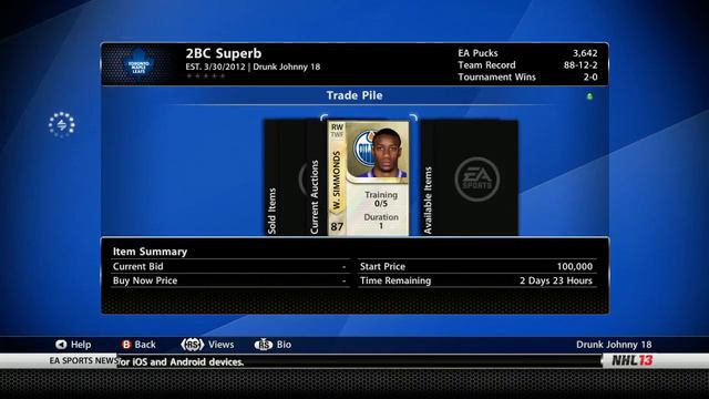 NHL 13: HUT Series - 2BCSuperb ep. 98 "Simmonds Giveaway 1/2" смотреть онлайн