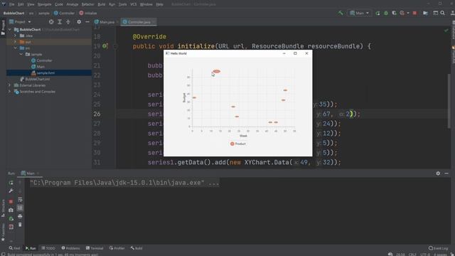 JavaFX and Scene Builder - IntelliJ: BubbleChart смотреть онлайн