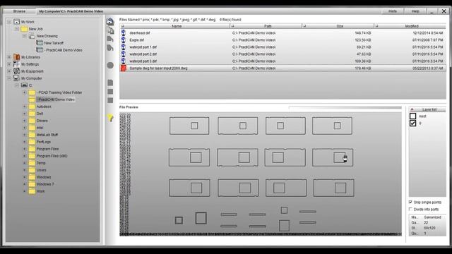 PractiCAM - Importing DXF Images - Multiple смотреть онлайн