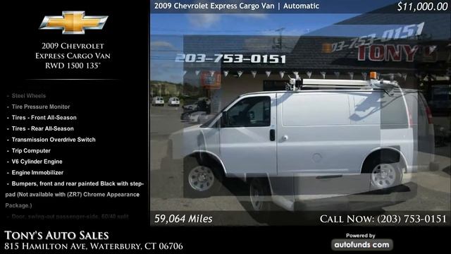 Used 2009 Chevrolet Express Cargo Van | Tony's Auto Sales, Waterbury, CT - SOLD смотреть онлайн