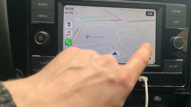 Обзор штатного ГУ MIB2 G2 для Skoda A7 SmartLink с Carplay  и MirrorLink