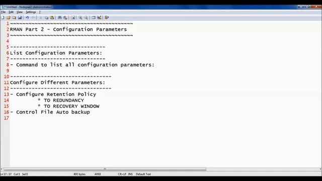 RMAN Part 2 - Configuration Parameters смотреть онлайн