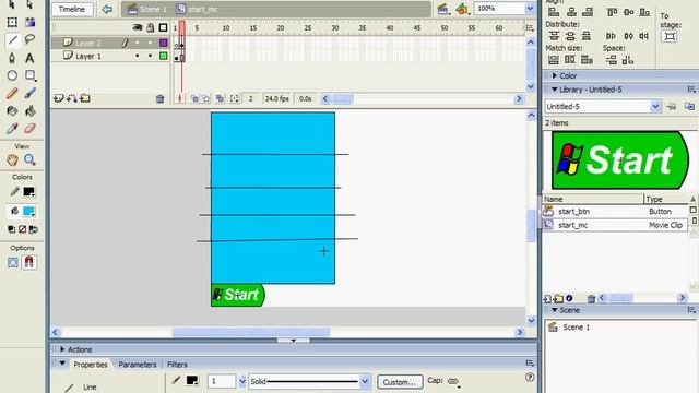 Macromedia Flash 8 tutorial windows - Part 1 смотреть онлайн