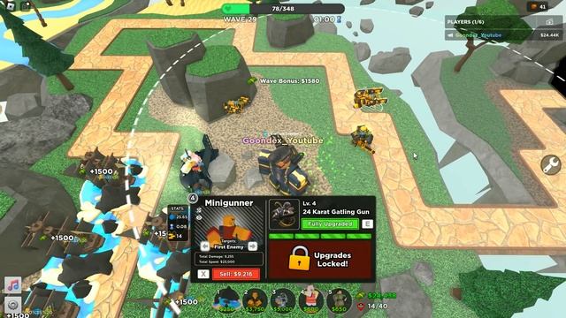 Minigunner and Ranger rework Fallen Mode Roblox Tower Defense Simulator смотреть онлайн