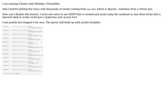 stop emails originating from apache / php смотреть онлайн
