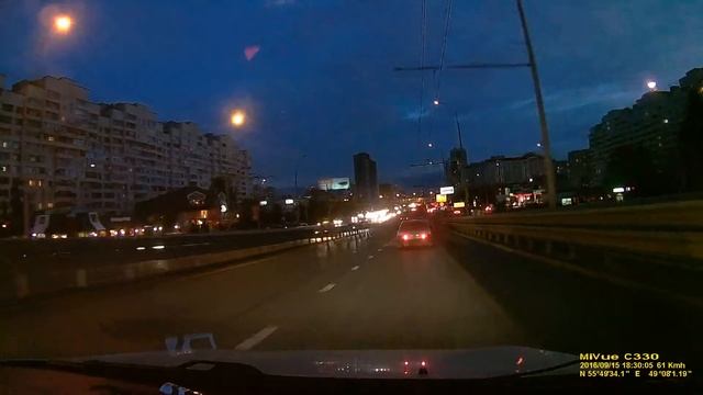 Mio MiVue C330 Ночная съемка смотреть онлайн