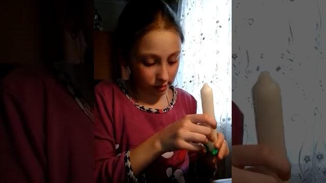 Украшение свечи из воска 2#