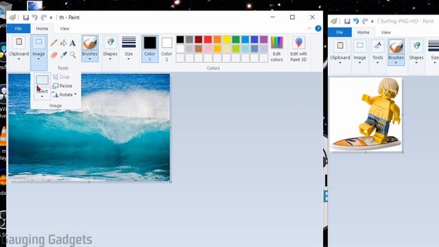 How To Put One Image On Top Of Another Image in Microsoft Paint смотреть онлайн
