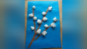 Аппликация "Веточка вербы".