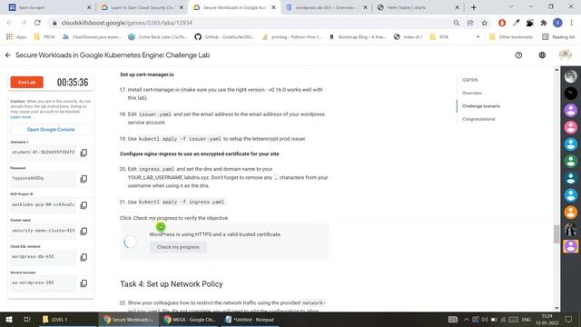Secure Workloads in Google Kubernetes Engine: Challenge Lab [GSP335] смотреть онлайн