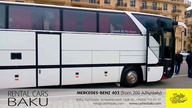 Mercedes-Benz 403 / Rental buses in Baku, Azerbaijan from CARHIREBAKU смотреть онлайн