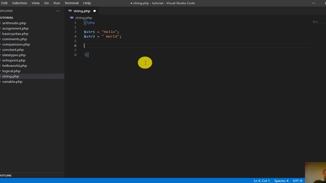 PHP String Operator смотреть онлайн