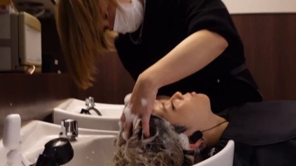 【ASMR】眠くなる。サイドシャンプー&すすぎ&マッサージ/good sleep acmp shampoo