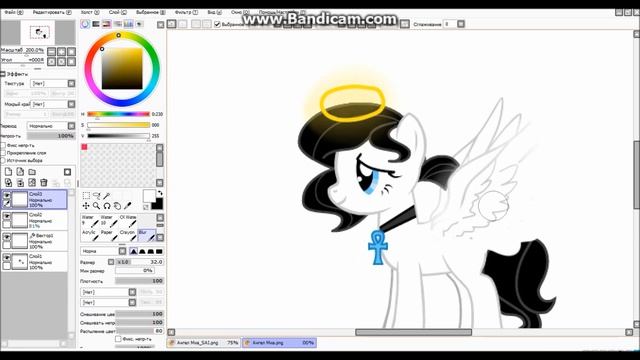 Как сделать пони-ангела by Миа Нейлин.(В Paint Tool SAI) смотреть онлайн