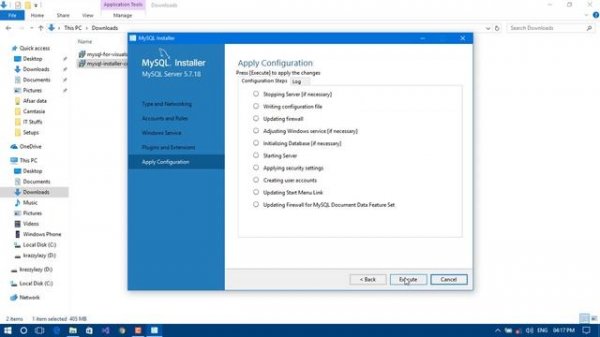 Installing and configuring MySQL server and workbench for Visual Studio .NET