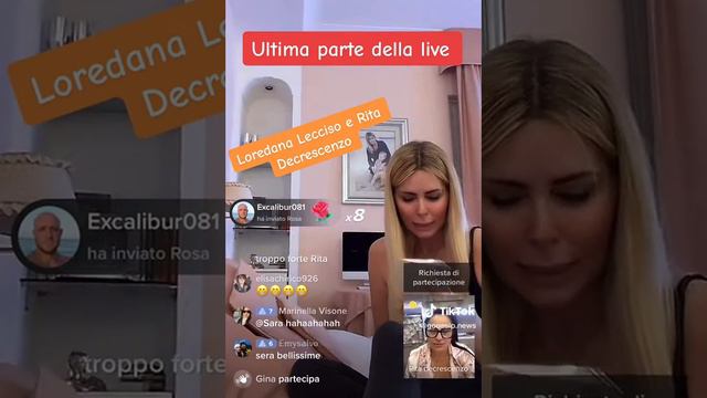 Loredana Lecciso e Rita de Crescenzo diretta da tiktok смотреть онлайн