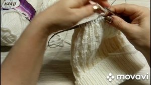 Детская шапка спицами//Подробный МК