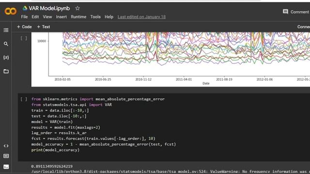Vector Autoregression (VAR) Model in Python #rlanguagestatistics #python смотреть онлайн