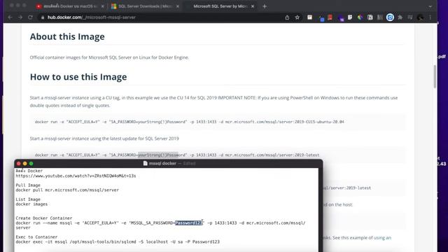 ติดตั้งและ Run Microsoft SQL Server บนเครื่อง Mac โดยใช้ MSSQL Docker Image ฉบับปี 2022 смотреть онлайн