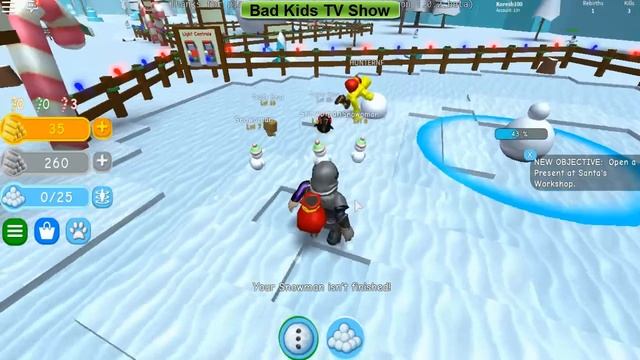 Слепил СНЕГОВИКА СИМУЛЯТОР РОБЛОКС Закидал снежками Новогодние игры NEW Snowman Simulator Roblox смотреть онлайн