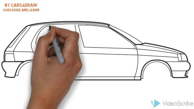 How to Draw a Renault Clio / Как нарисовать Renault Clio смотреть онлайн