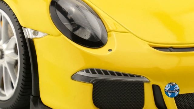 Modelissimo: Minichamps Porsche 911 (991) GT3 RS yellow plain 1/18 смотреть онлайн