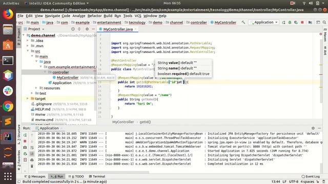 RestApi with @PathVariable annotation смотреть онлайн