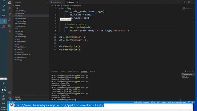 L05-02 Instance method in Python смотреть онлайн
