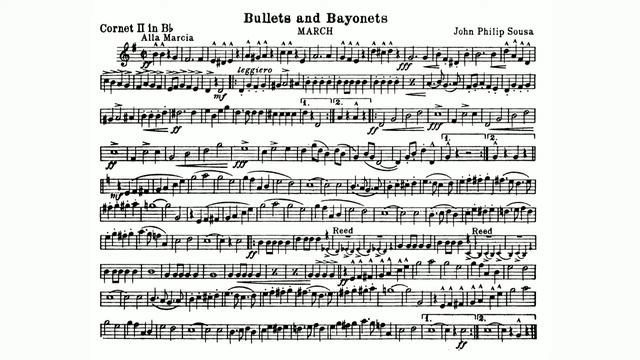 Bullets and Bayonet March by John Philip Sousa - 2nd B-flat Cornet смотреть онлайн
