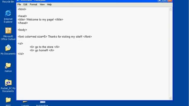 Creating a basic web page with notepad смотреть онлайн