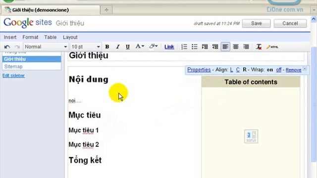 [Học PHP & MySQL ở Hà Nội] Sử dụng Google Site để làm trang web cá nhân [Phần 2] смотреть онлайн